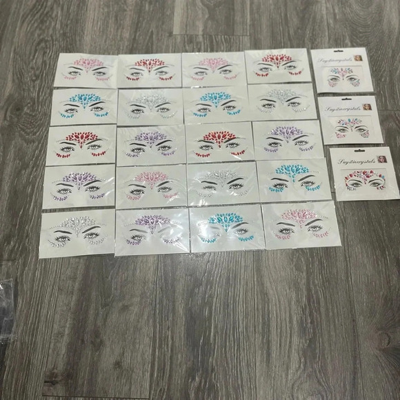 Set of 3 Face Gem Stickers Festival Makeup Mermaid Fairy Carnival New You Pick 3 - Picture 6 of 9